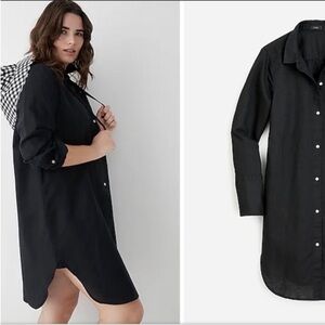 J. Crew Original Beachwear Linen Blend‎ Oversized Button Down Dress coverup L